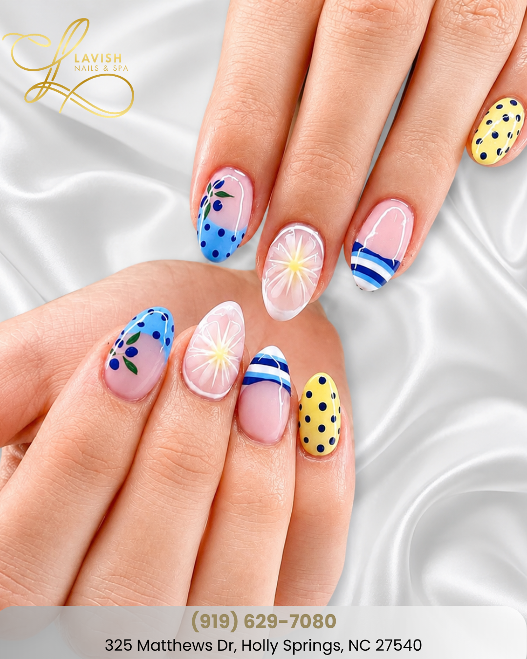 Lavish Nails Spa nail work in Holly Springs, North Carolina